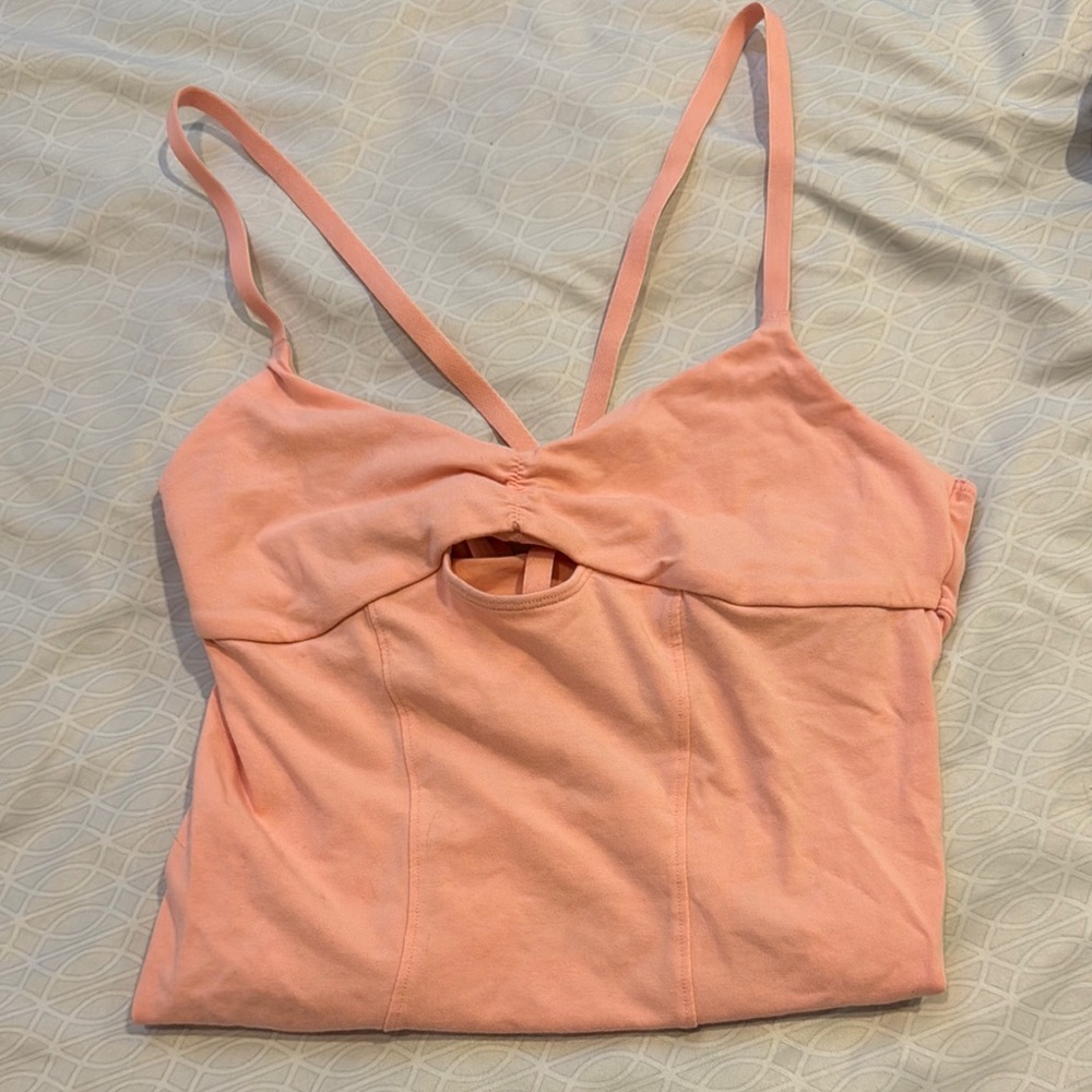 Pink Cross-Back Bodysuit